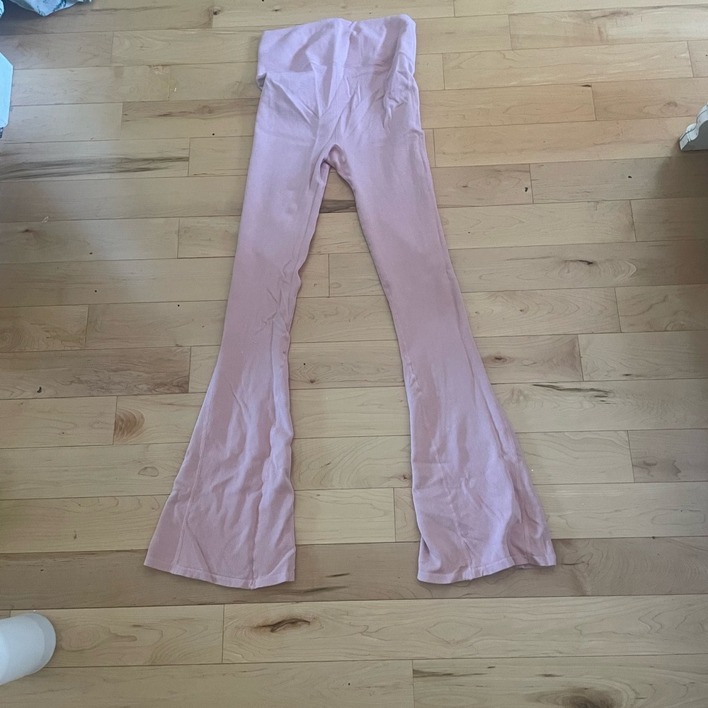 Pink Flared Bottoms. Workout in or just lounge